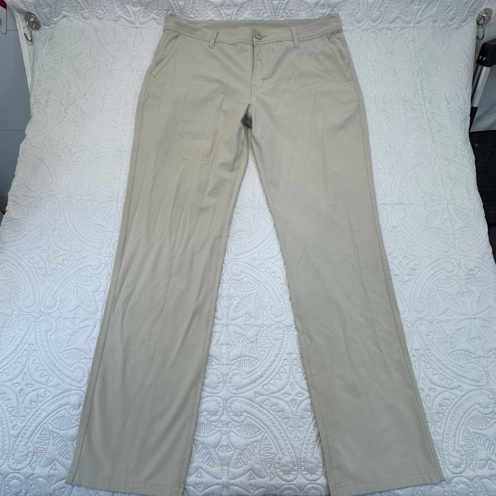 Huk Pursuit Pants Mens 38 Tan Khaki Performance Fishing Hiking Outdoor Trousers